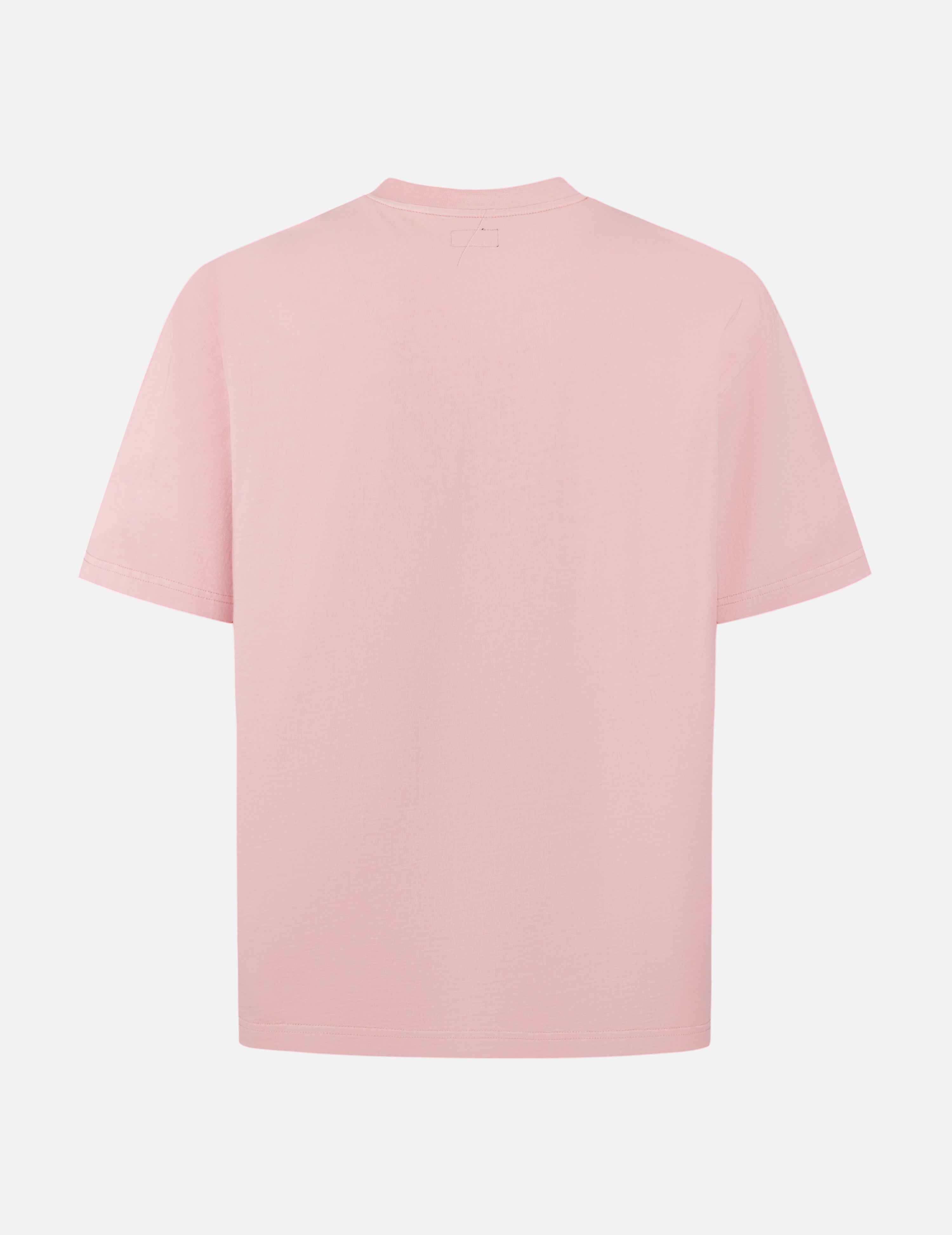 海鷗刺繡縫線口袋寬版休閒T恤